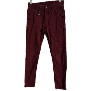 Zara man burgundy straight leg chinos 30